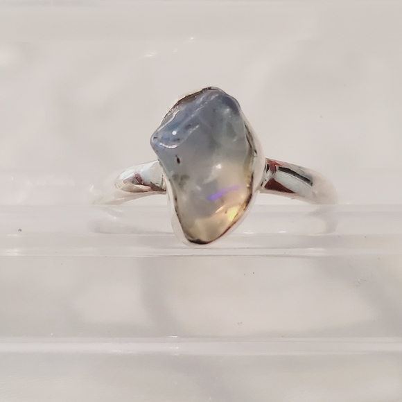 Natural Ethiopian Opal Set in 925 Solid Sterling Silver Ring - Picture 12 of 12